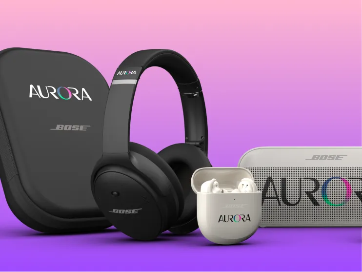 Des produits Bose personnalis&eacute;s arborant des logos